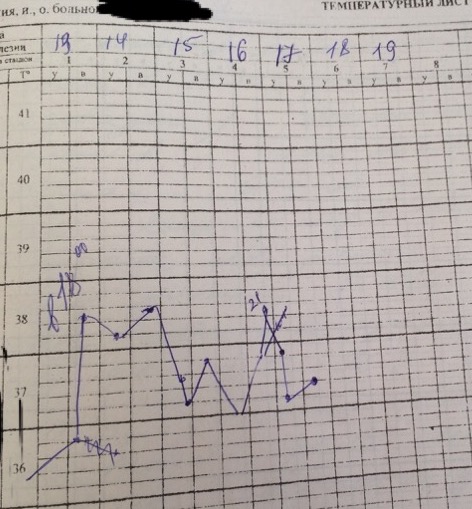 Как правильно заполнять температурный лист пациента образец